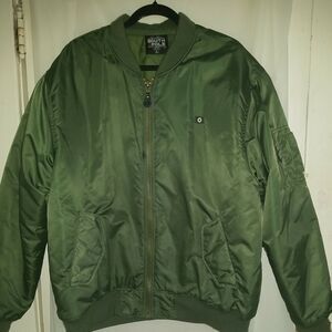 Mens Green Southpole Bomber Jacket Size L